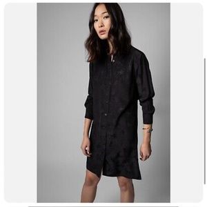 Zadig & Voltaire Rais Skeleton Silk Print Dress